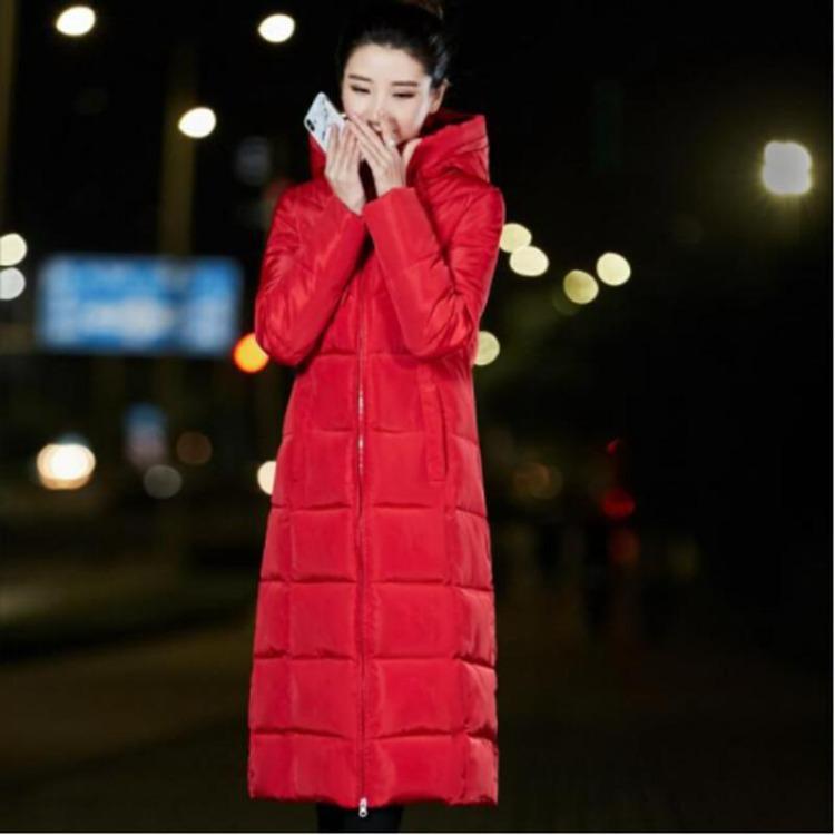 Winter Warmer Women Puffer Coat Long Hooded Padded Quilted Parka Jacket Outerwear