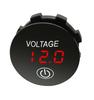 DC 5V-48V Mini Round Waterproof Motorboat Motorcycle LED Panel Touch Switch Digital Voltmeter Tester Monitor Display Voltmeter