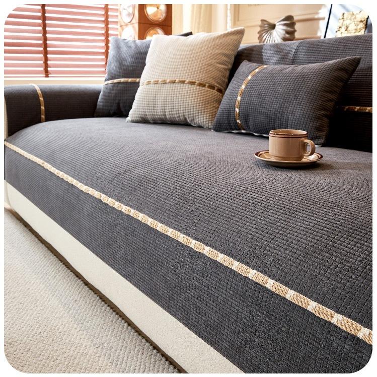 

Waterproof Sofa Cushion, Simple and Fashionable Solid Color Seat Cushion, Universal Non-slip Sofa Cover for All Seasons 90*160cm