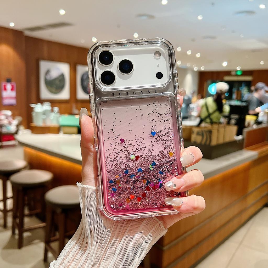 Glitter Quicksand Sand Gradient Laser Sequin Case For iPhone 17 Air 16 15 14 13 12 11 Pro X R S Max 7 8 Plus SE Cute Clear Cover