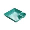 Plastic Dumpling Plate With Sauce Compartment Square Snack Cookie Platter Food Tray Dish Tableware Kitchen Plates