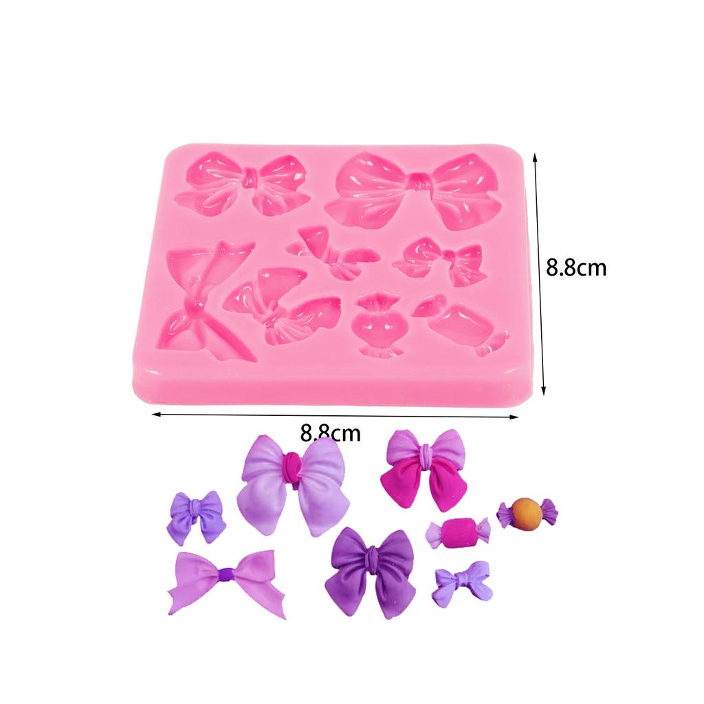 Bow Ribbon Molds Sugarcraft Clay DIY Cakes Dessert Gummy Candy Cupcakes Polymer Clay Gumpaste Mold