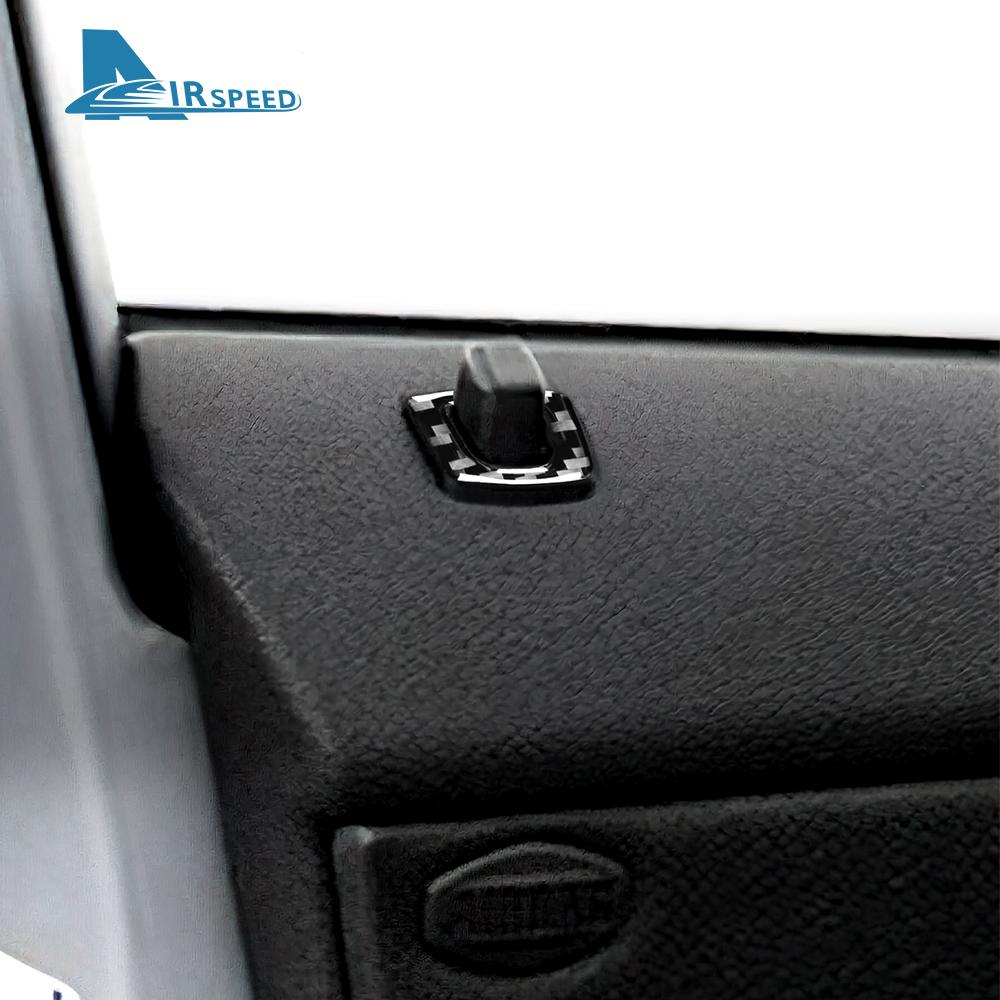AIRSPEED 4 stk For BMW X3 E83 2004-2010 Klistremerke i karbonfiber Deksel for ring rundt dørlås for E83 Interiørtilbehør