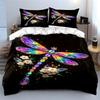 Rainbow Dragonfly Bedding Set Bedding Duvet Cover Set Duvet Cover Pillowcases (1 * Duvet Cover 2 * Pillowcases, without duvet insert)