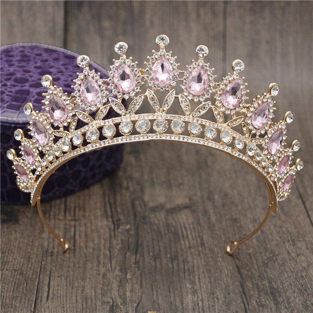Gorgeous Rhinestone Crown Headbands Princess Tiaras and Crowns Bridal Hairband Girls Party Diadem Wedding Hair Jewelry