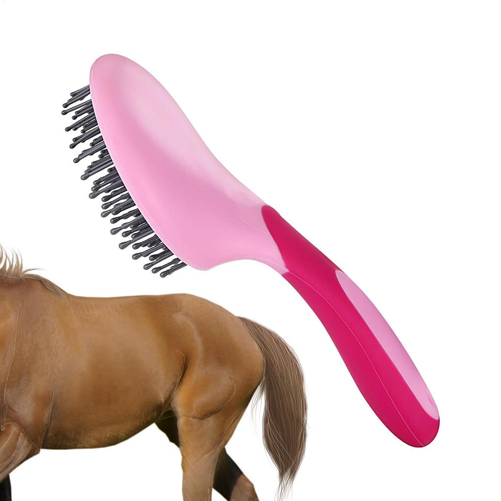 Horse Mane & Tail Brush Professional Humanized Handle Horsetail Comb Horse Grooming Brushes Mane and Tail Brush Pet Brush Comb