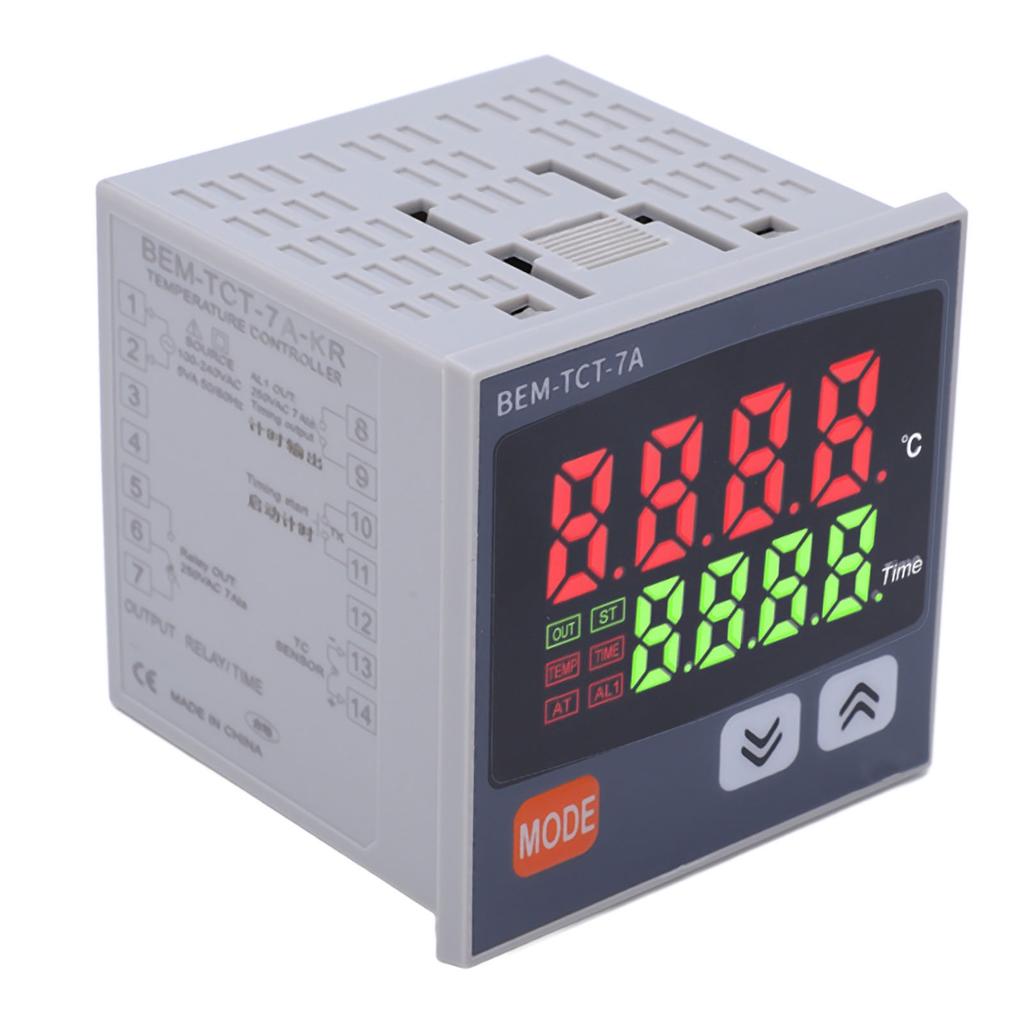 Digital Display Temperature Controller Relay Output Thermostat for Heat Press Machine 100?240V