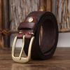 Belte Herre Håndlaget Retro Vegetabilsk Garvet Lær Ekte Kuskinn Lær Overflate Belte Herre Allsidig Personlighet Trend Buksebelte