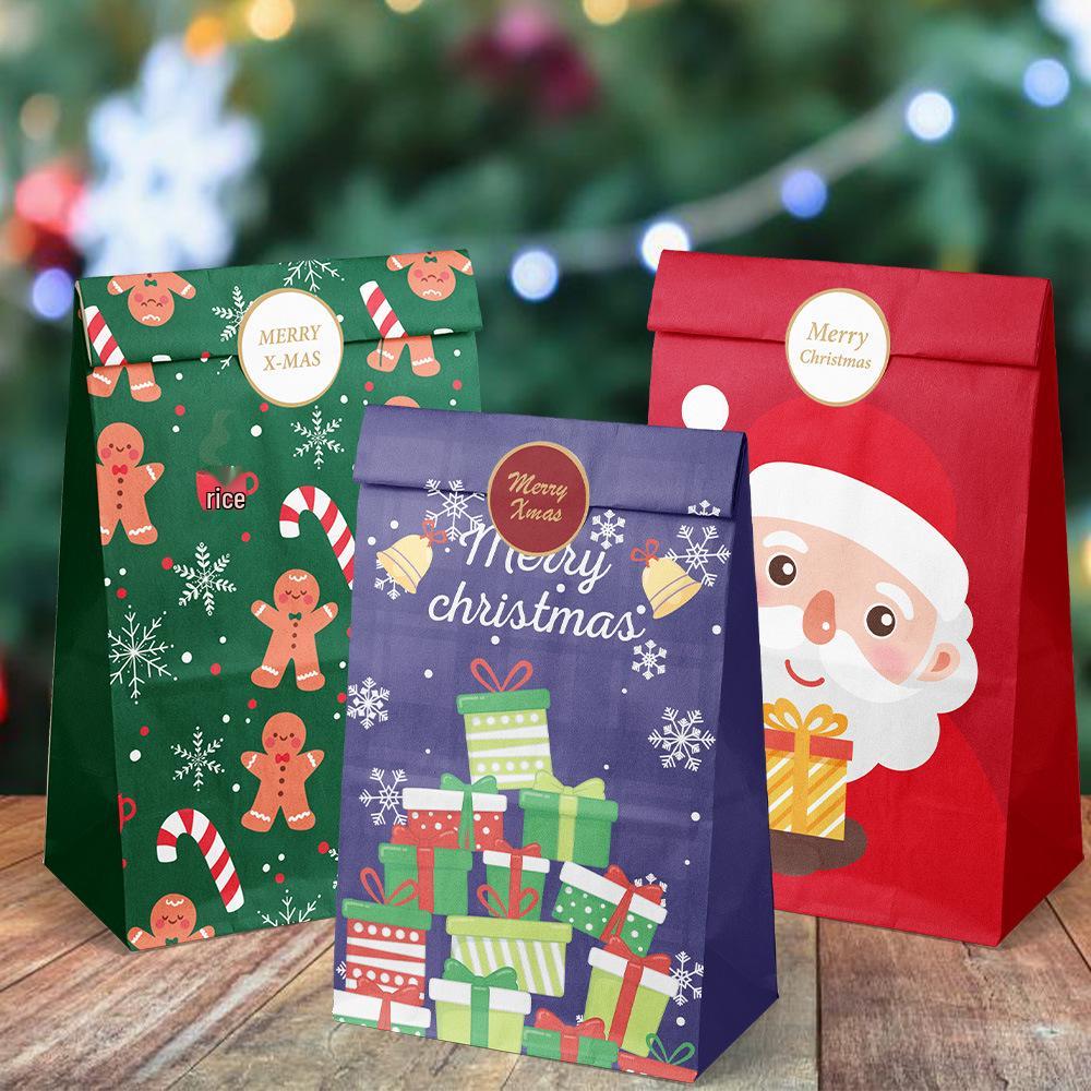 Festliche Cartoon Weihnachtsgeschenk- und Backpapier-Tüten