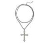 European and American style cross pendant necklace female cold style personality design collarbone chain cool style fashion versatile accessories