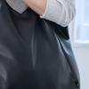 Rootote Women's A4 Size Vertical Tote Bag, Synthetic Leather, Shoulder Strap, LT Round V-Cut - A 3666 (01 Black)