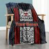 Ethnic Tribal Patterns Customize Text Blanket Cozy Personalized Blanket Durable Comfort for Couch Living Room Chair Sofa Ideal for All Seasons