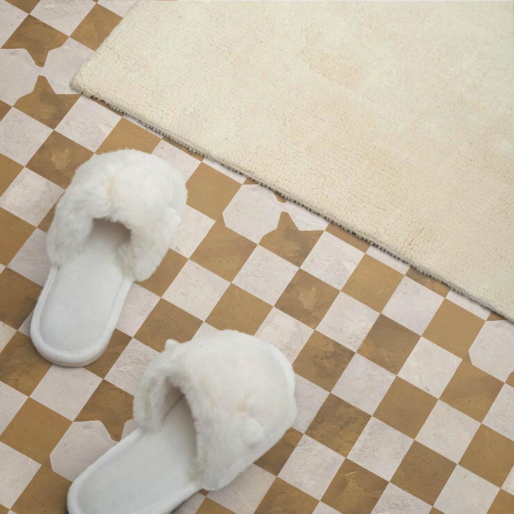 Pack of Vinyl Wall Tiles Abstract Chessboard Pattern 6X60X30 Cm