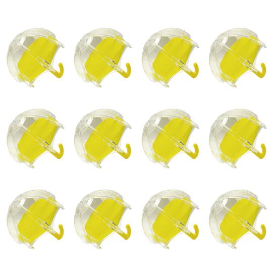 12Pcs Mini Umbrella Candy Box Portable Transparent Treat Holder Case Small Colorful Umbrella