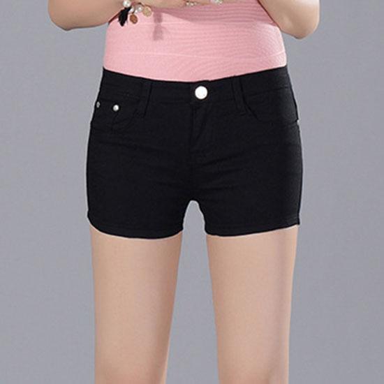 

Джинсовые шорты женские карандаш повседневные летние ярких цветов женские с двойным карманом белый синий красный M