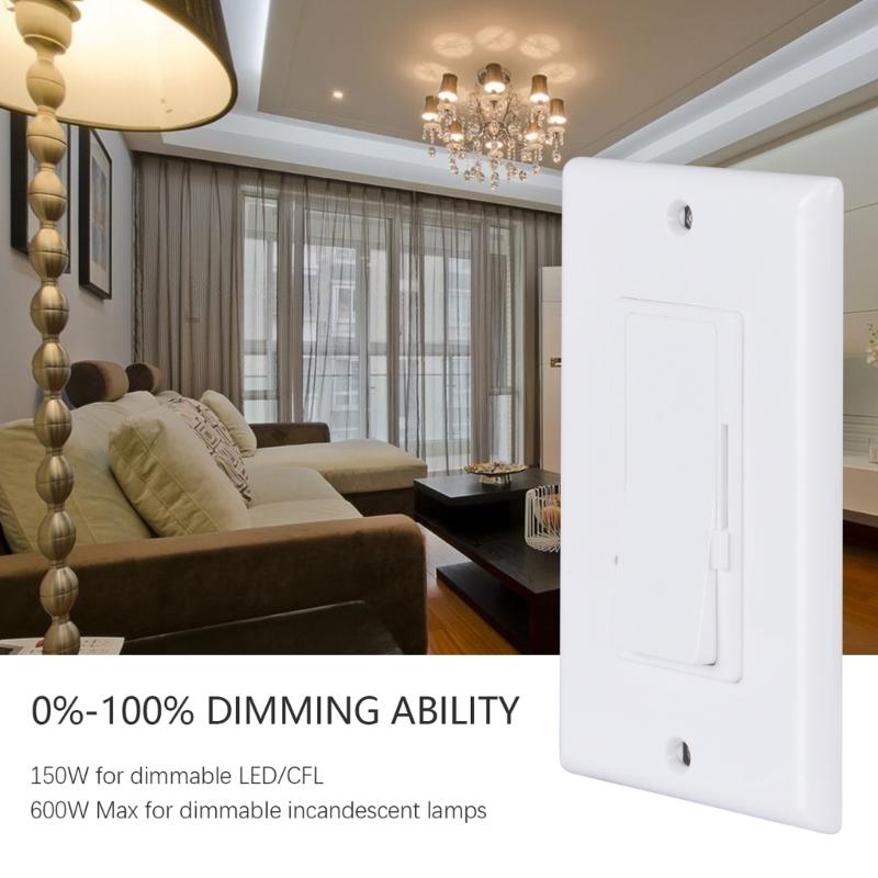 Single Poles or 3 Way Compatible Dimmer Switches with Space Saving Design & Safety Defense Small Space Saving Dimmer