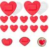 20/50pcs Red Heart-Shaped Bandages -Valentine's Day Wound Care Stickers, Flexible Colorful Cute Adhesive Bandages, Romantic Gift