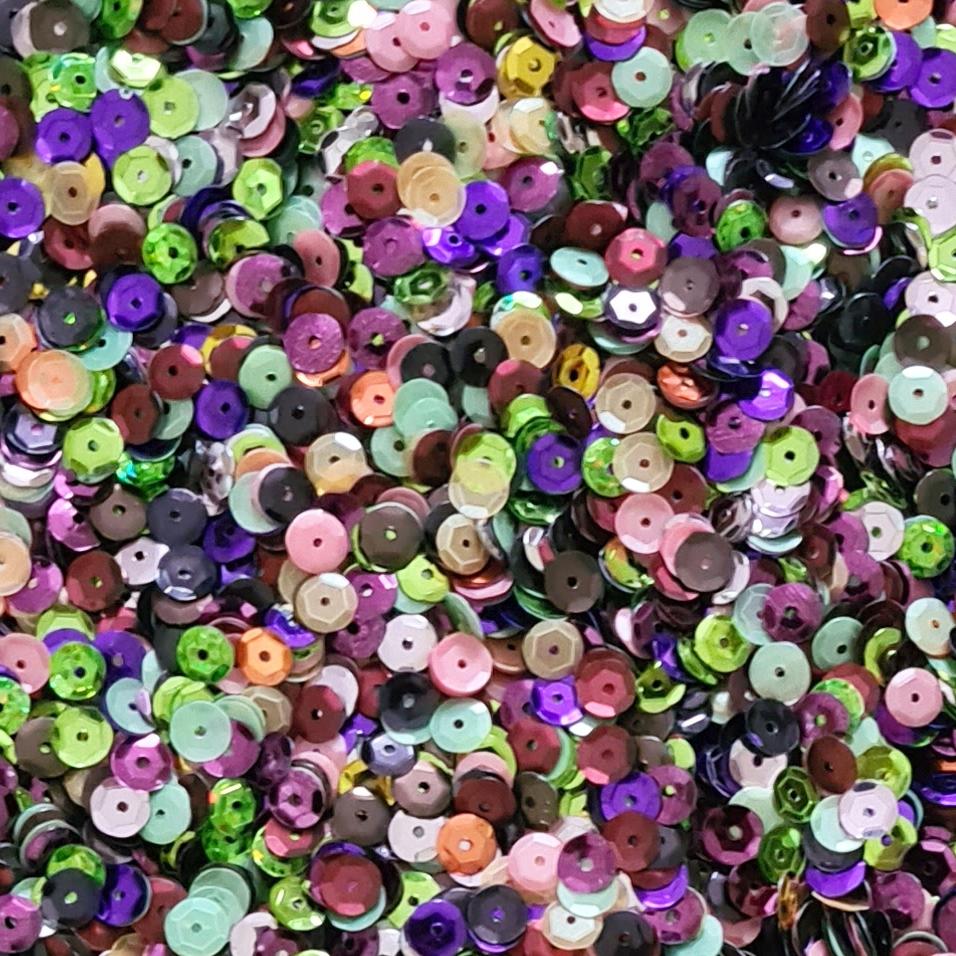 Broken Hexagonal Sequins, Mixed Colors, 200 Grams