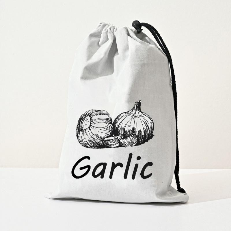 1/3Pcs Reusable Shopping Bags Vegetable Storage Bag Garlic Onion Fruit Drawstring Bags Canvas Bag Multipurpose Bags Portable