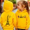 Paris Mickey, Minnie und Liebe Paris Kapuzenpullover für Jungen und Mädchen für Herbst und Winter, Warme und Bequeme Kinderkapuzenpullover