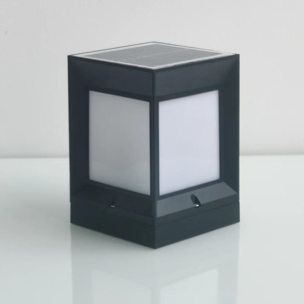 Minimalist Solar Waterproof Outdoor Gate Post Light for Gardens and Courtyards