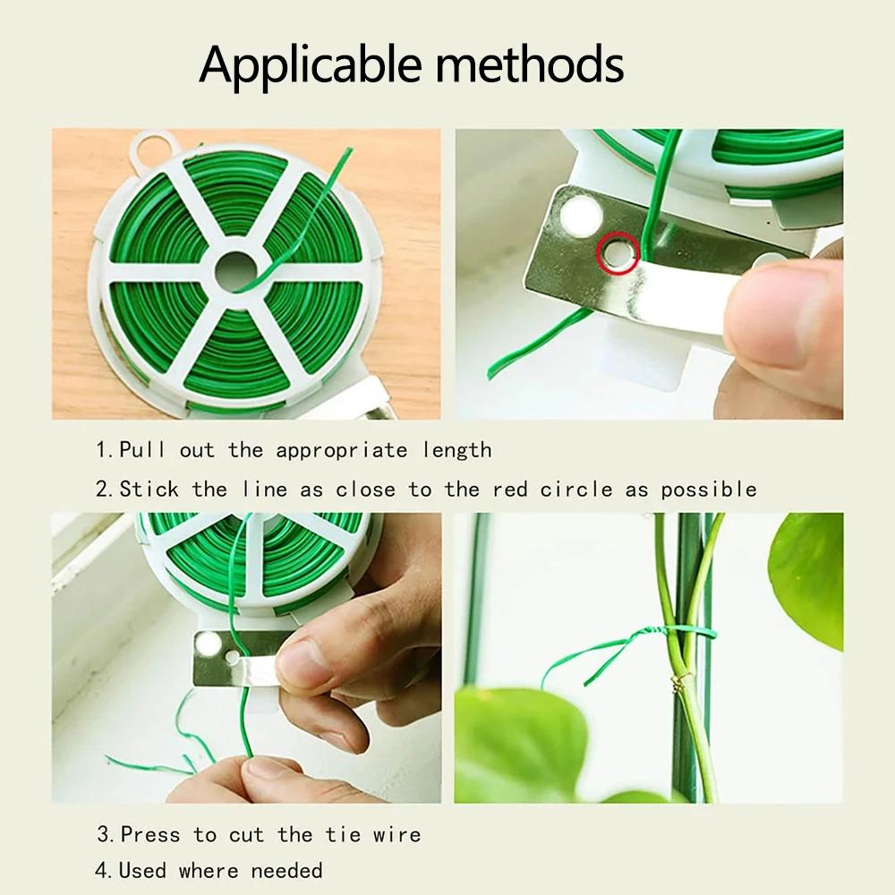1 Roll-Gardening Binding Line Plastic Thin Wire Garden Fixed climbing Rattan Binding Wire Packaging With Shear Binding Line
