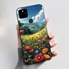 For Google Pixel 5a Soft Silicone Black Case Trendy Style Cartoon Pattern Fluffy Bunny, Milk Tea Rabbit, Rabbit Lamp Casing
