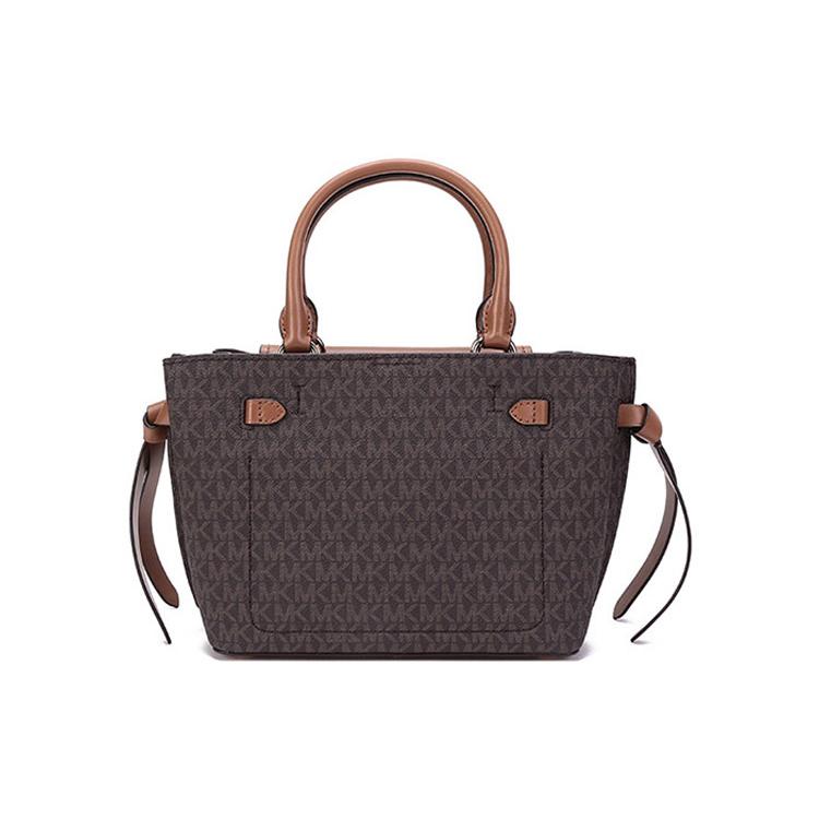 New MICHAEL KORS Hamilton Legacy Cow Leather Shoulder Bags Handbags Small Size Women's Dark Brown/Acorn Brown 30F1G9HS5B-252