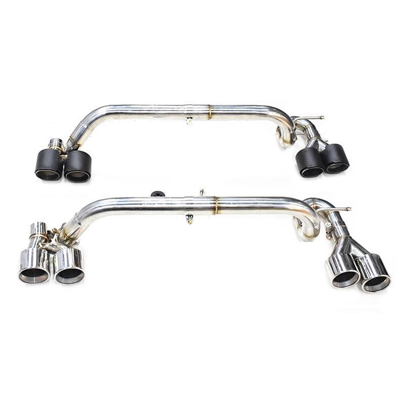 BMW 5 Series E60 520/523 M5 Quad Exhaust, Direct-Fit Stainless Steel & Carbon Fiber Muffler