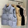Down cotton vest women's wear autumn and winter small corduroy warm vest stacked vest vest vest vest
