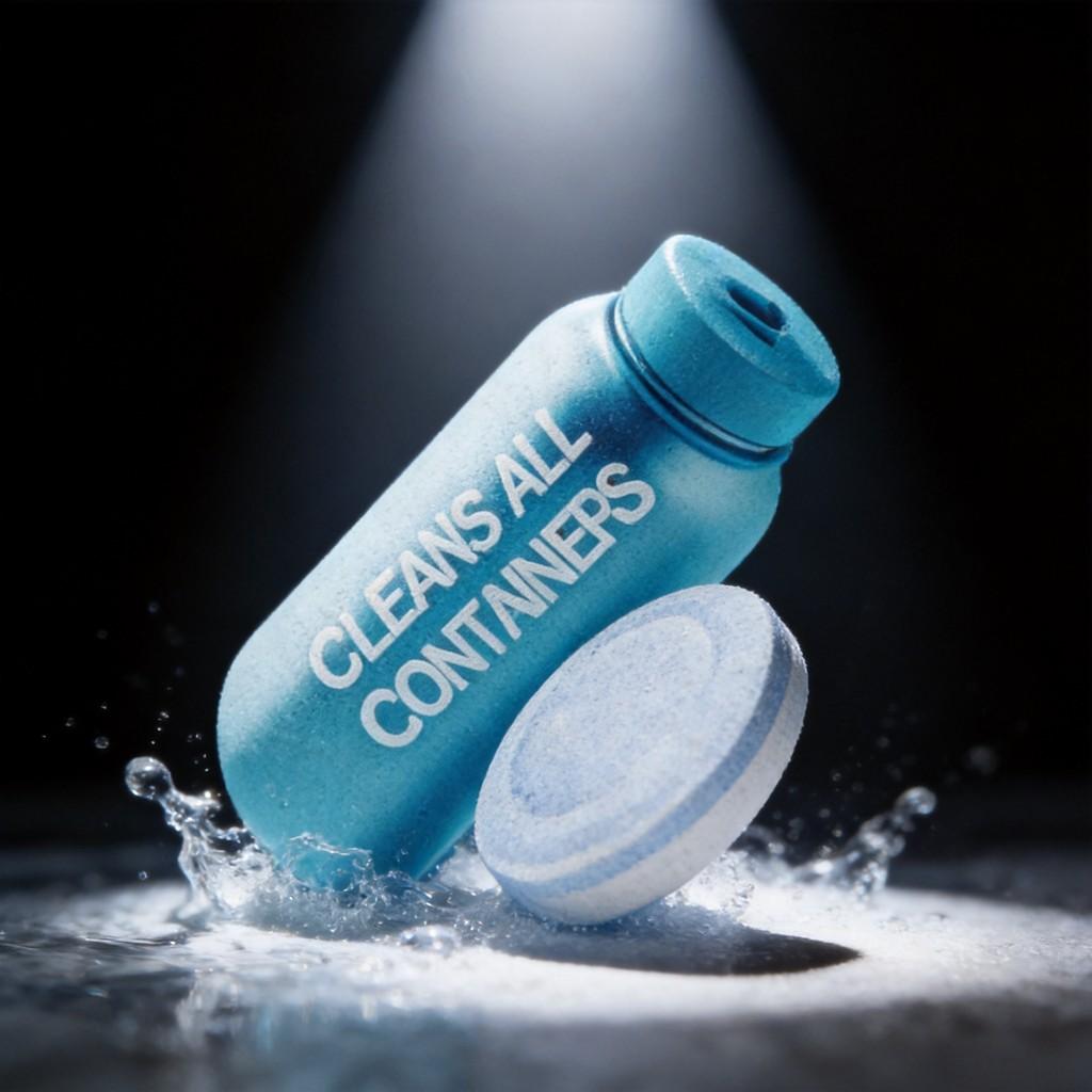 Limescale And Stain Remover Tablets For Water Bottles With Active Cleaning Formula