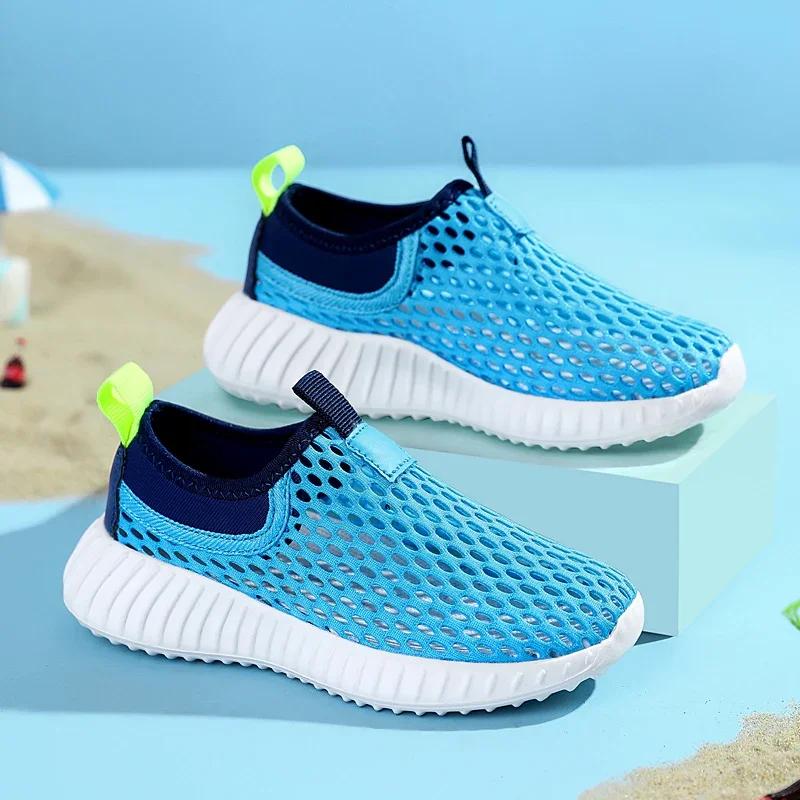 Summer Fashion Boys Sneakers Tennis Girl Sports Shoes for Children Mesh Breathable Trainers Kids Running Shoes Zapatillas Niño 8