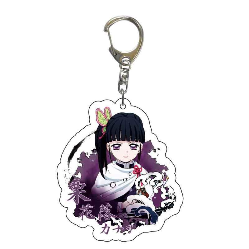 No Kimetsu Yaiba Tanjiro Nezuko Zenitsu Love Pillar Hashira Acrylic Keychain Anime Keychain Accessories For Kids Adults Children's Birthday Gift
