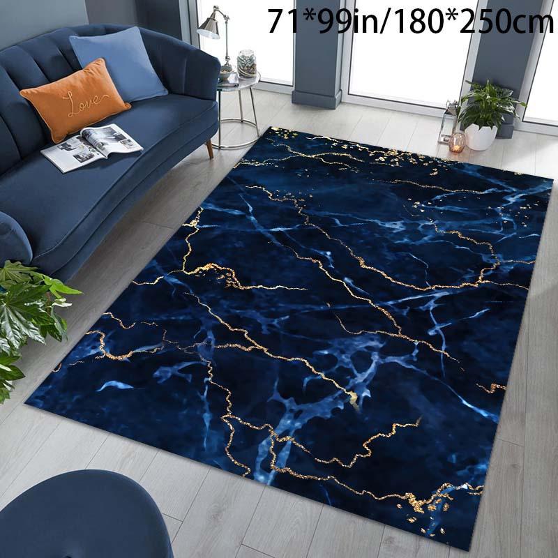 

Роскошный бархатный ковер скандинавский мрамор темно-синий золотые прожилки нескользящая основа машинная стирка гостиная спальня офис 50x80cm20x31in