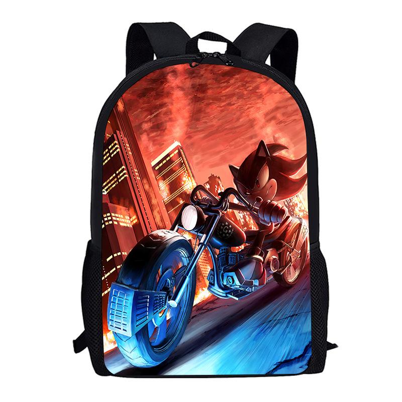 Sonic Kid, Elementary School Bag Children, Animation Cartoon Backpack