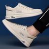 Leather Casual Shoes for Men Breathable White Sneakers Fashion Driving Walking Tennis Shoes for Male Italian Office Flats Shoes