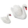 2pcs White Swan Couple Figurines Small Swan Decorations Swan Statue Home Decor  Book Shelf Accents