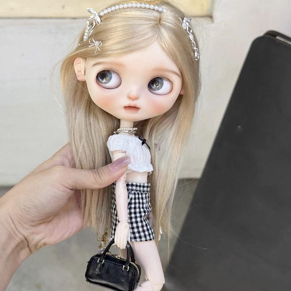 Повсякденний одяг Мила Розріз Джинсова спідниця Ручна робота Мода Бант-метелик Топи Одяг Дитячі Іграшки DIY Аксесуари для ляльок blythe ob24