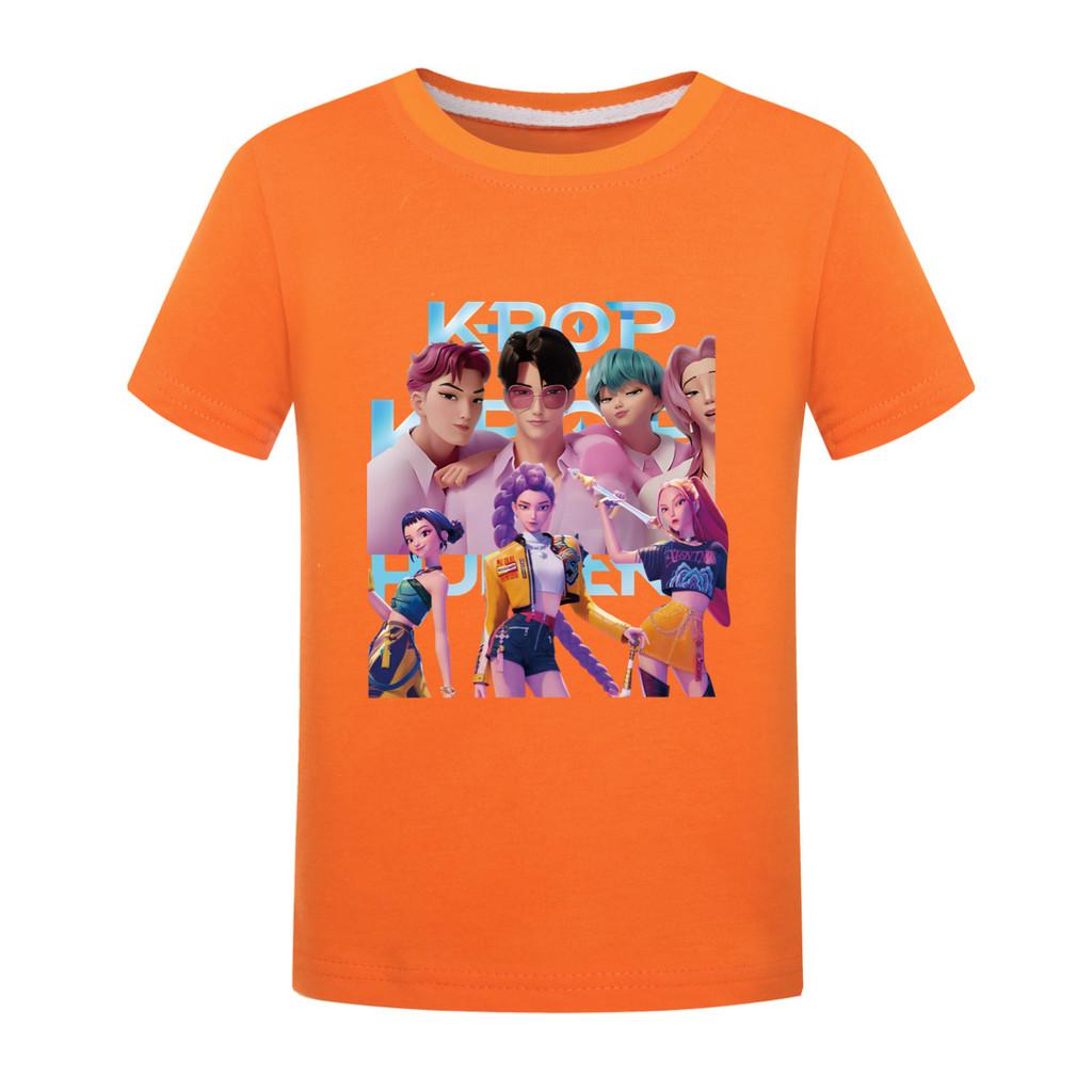 

5056 Детская повседневная хлопковая футболка с короткими рукавами Sajaboys Rumi Mira Zoey для девочек и мальчиков 170cm оранжевый