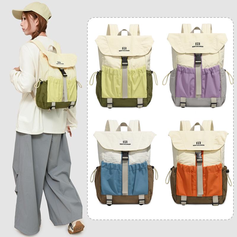 Outdoor Color Contrast Backpack Lightweight Sports Travel Bag Couple's Backpack Large Capacity Student Schoolbag