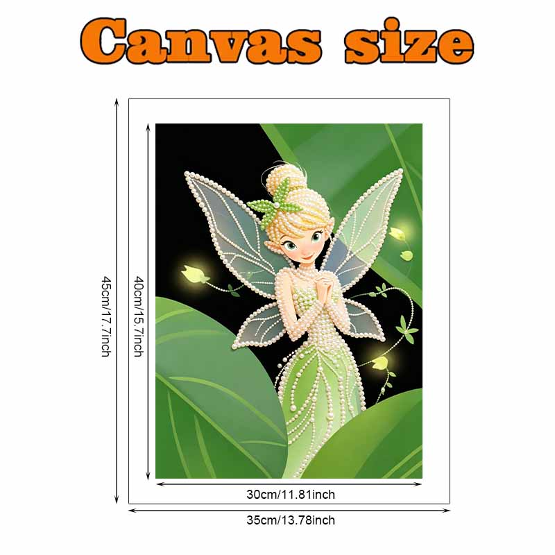 Disney Pearl Painting Peter Pan Tinker Bell 5D DIY Pearl Picture Crafts for Adults/Beginners Gift Ideas Home Decor