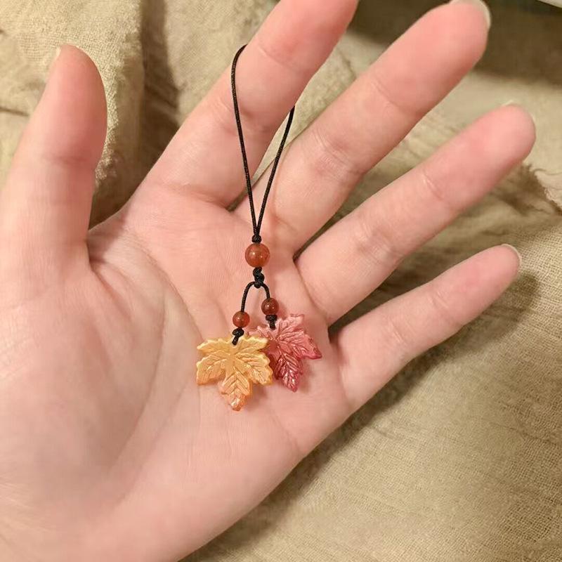 Jellyfish Star Lucky Leaf Wind Chime Keychain & Phone Lanyard Pendant