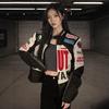 Dámská motocyklová bunda Cyklistické svrchní oblečení Vintage Street Style Vyšívaná Oxford tkanina Dlouhý rukáv