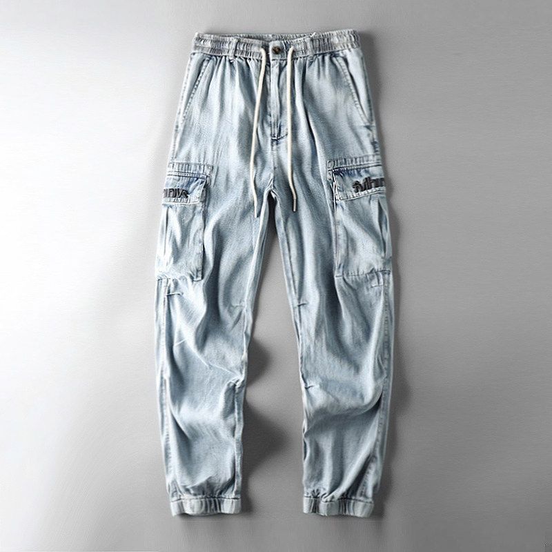 Foreign Trade Cut Label Tencel Summer Export Original Men s Pants Blue S