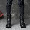 Fashion Genuine Leather Boots Mens High Quality Non-Slip Hiking Boot For Men Black Sewing Boots Men Shoes Plus Size 36-50