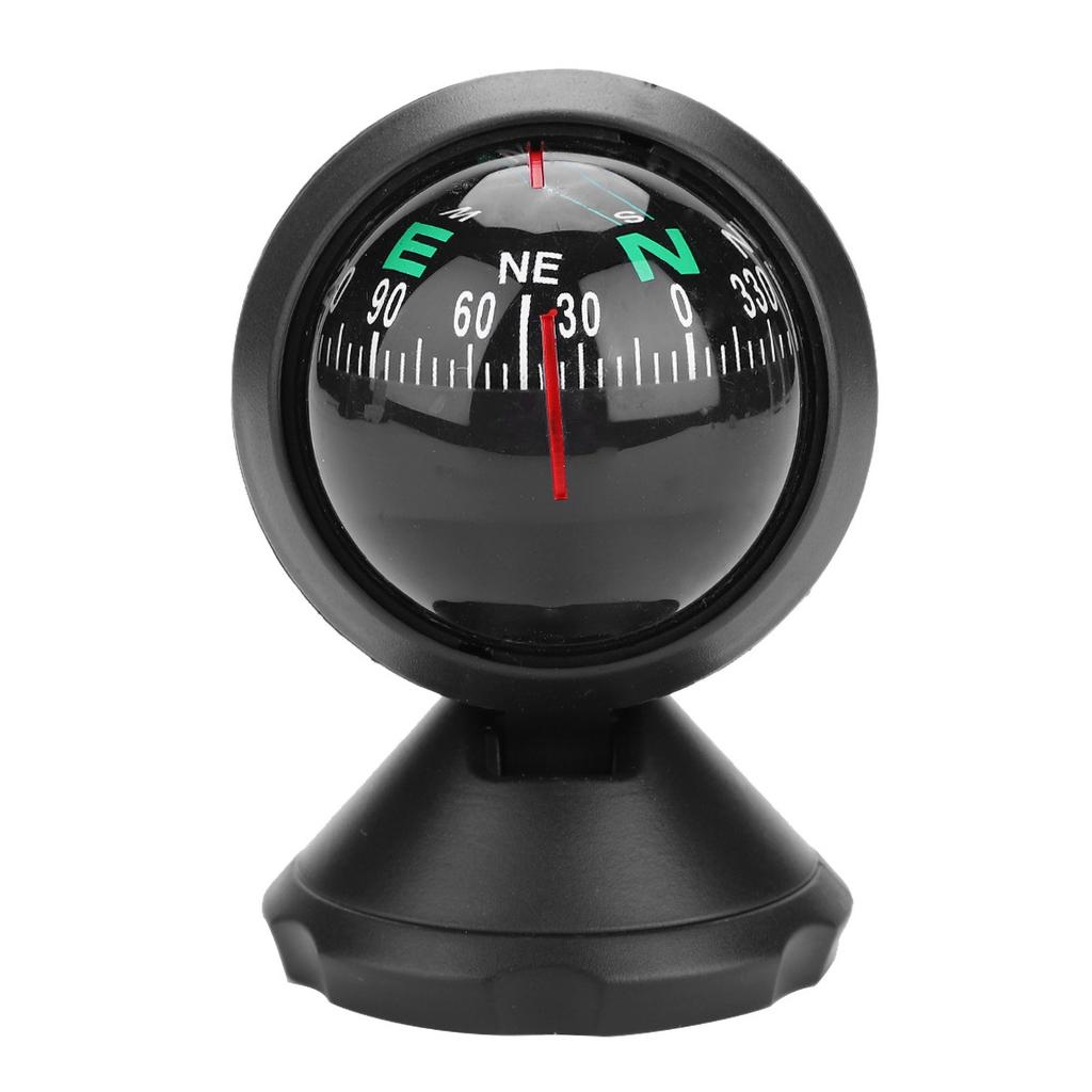 Black Electronic Adjustable Ball Night Vision Compass for Boat Vehicle