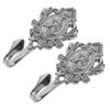 2Pcs Zinc Alloy Curtain Holdback Vintage Bronze Rose Carve Design Wall Hooks for Curtains Drapery Tieback Decor 95x5cm