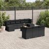 VidaXL Garden Lounge Set with Cushions 11 Pcs, Patio Sofas, Patio Furniture Set, Outdoor Furniture, Black 3223878