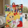 Candy Candy Anime Kurin Blanket Flannel warm comfort  soft plush blanket for sofa living room office bedroom travel gift