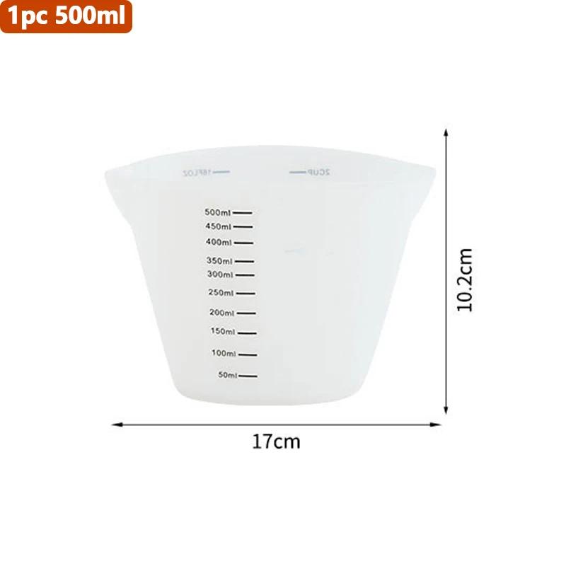 

1/2/6 шт. Набор мерных стаканов, силиконовые мерные стаканы со шкалами для молока, кофе, выпечки тортов, мерный стакан, набор инструментов из эпоксидной смолы